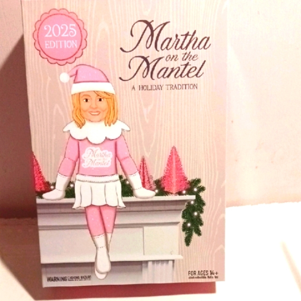 Martha Stewart on the Mantel 2025 Edition Pink & White Holiday Doll 💝🎁